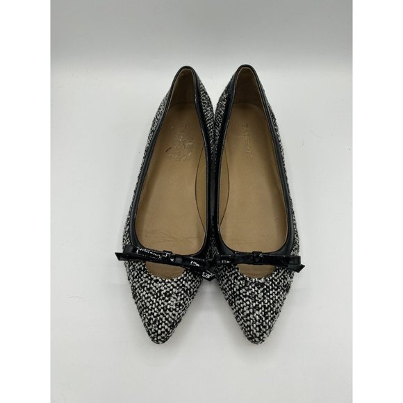 Talbots Shoes - Talbots Black White Textile Tweed Low Heel Pumps Size 9M